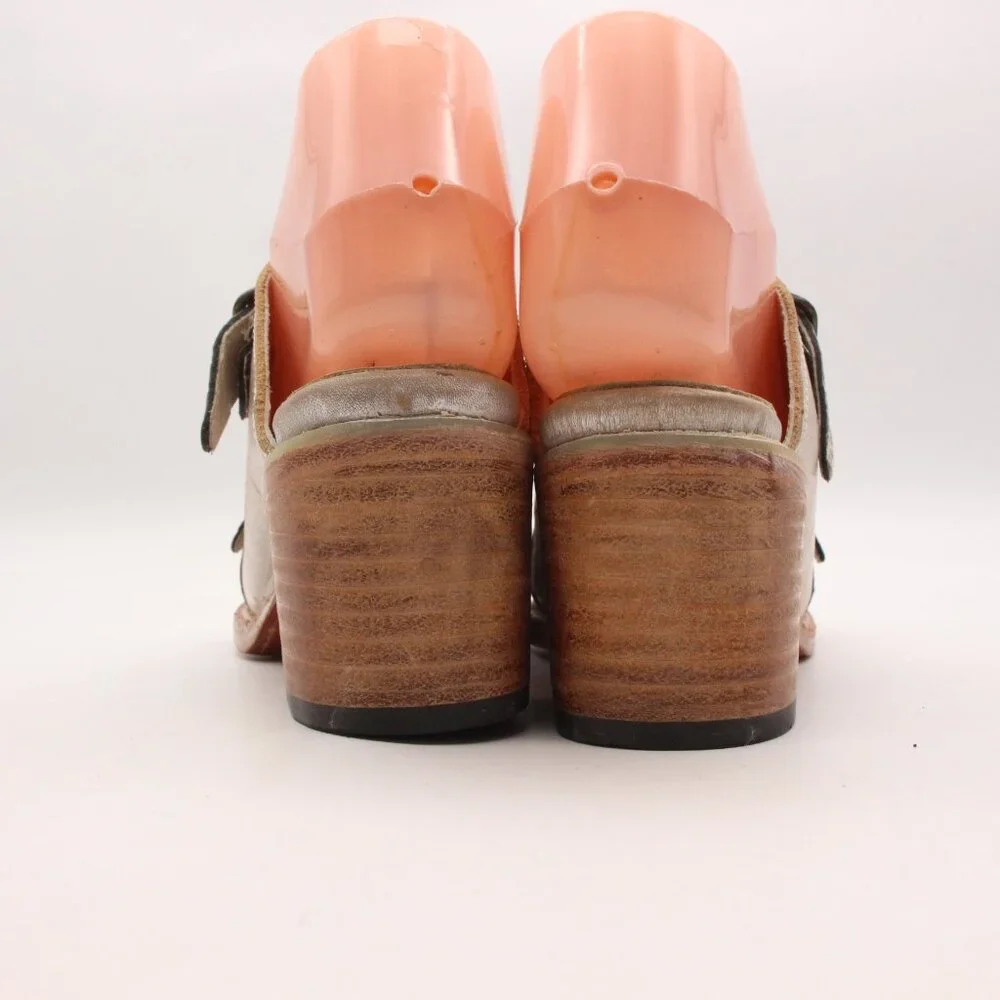 Freebird by Steven Caprice Women’s Size US 6 Gray Leather Block Heel Sandals - Picture 5 of 10